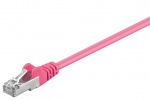 Goobay CAT 5e Patch Cable, SF/UTP, magenta copper-clad aluminium wire (CCA)