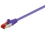 Goobay CAT 6 Patch Cable S/FTP (PiMF), violet copper conductor (CU), halogen-free cable sheath (LSZH)