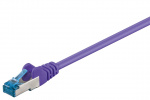 Goobay CAT 6A Patch Cable, S/FTP (PiMF), violet copper conductor (CU), halogen-free cable sheath (LSZH)
