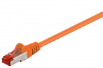 Goobay CAT 6 Patch Cable S/FTP (PiMF), orange copper conductor (CU), halogen-free cable sheath (LSZH)