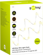 Goobay 2x Silver Wire Light Chain with 20 LEDs, incl. Timer atmospheric lighting decoration for indoor use Goobay 2x Silver Wire Light Chain with 20 LEDs, incl. Timer atmospheric lighting decoration for indoor use