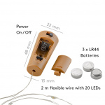 Goobay 10 x Bottle String Light with 20 LEDs atmospheric lighting decoration for glass bottles Goobay 10 x Bottle String Light with 20 LEDs atmospheric lighting decoration for glass bottles