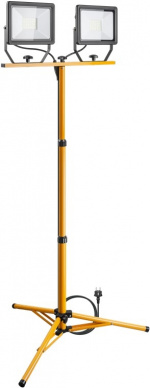 Goobay LED Work Light with Telescopic Tripod, 2x 50 W with a total of 8500 lm and cool white light (6500 K), suitable for indoor and outdoor use (IP65) Goobay LED Work Light with Telescopic Tripod, 2x 50 W with a total of 8500 lm and cool white light (6500 K), suitable for indoor and outdoor use (IP65)