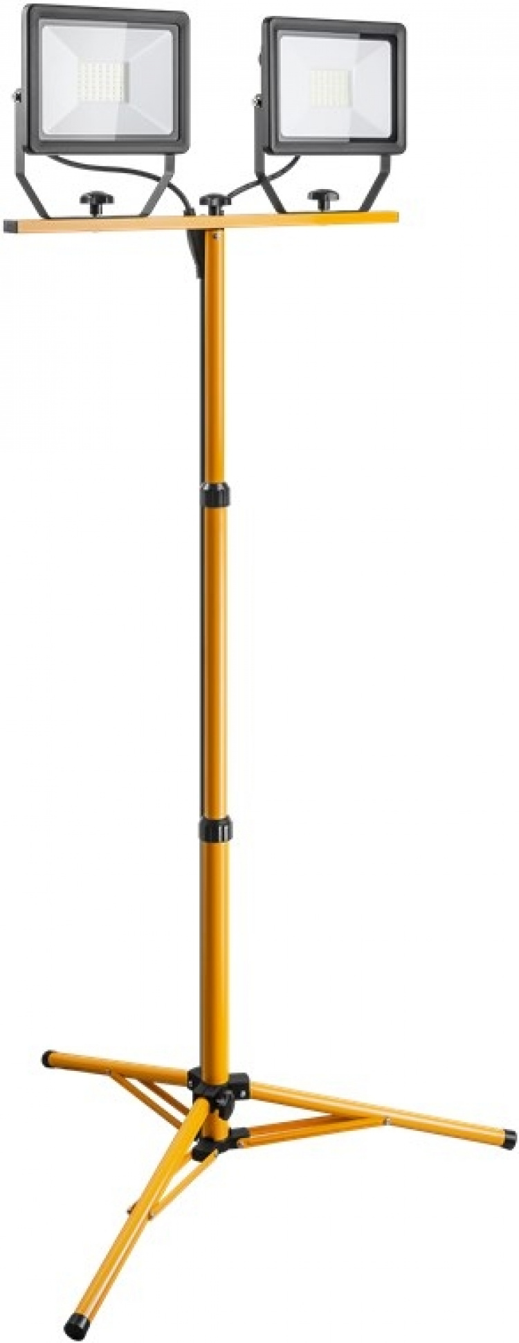 Goobay LED Work Light with Telescopic Tripod, 2x 50 W with a total of 8500 lm and cool white light (6500 K), suitable for indoor and outdoor use (IP65) Goobay LED Work Light with Telescopic Tripod, 2x 50 W with a total of 8500 lm and cool white light (6500 K), suitable for indoor and outdoor use (IP65)