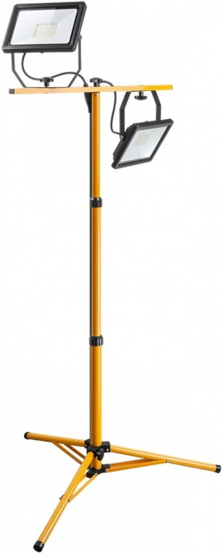 Goobay LED Work Light with Telescopic Tripod, 2x 50 W with a total of 8500 lm and cool white light (6500 K), suitable for indoor and outdoor use (IP65) Goobay LED Work Light with Telescopic Tripod, 2x 50 W with a total of 8500 lm and cool white light (6500 K), suitable for indoor and outdoor use (IP65)