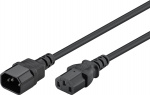 Goobay Extension Lead with C13 socket and C14 plug, 2 m, Black C14 appliance plug > C13 appliance socket Goobay Extension Lead with C13 socket and C14 plug, 2 m, Black C14 appliance plug > C13 appliance socket