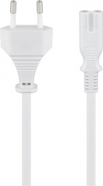 Goobay Connection Cable Euro Plug, 1.5 m, White Euro plug (type C, CEE 7/16) > appliance socket C7 Goobay Connection Cable Euro Plug, 1.5 m, White Euro plug (type C, CEE 7/16) > appliance socket C7