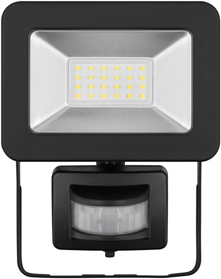 Goobay LED Outdoor Floodlight, 20 W, with Motion Sensor with 1700 lm, neutral white light (4000 K), PIR sensor with ON/OFF function and M16 cable gland, suitable for outdoor use (IP44) Goobay LED Outdoor Floodlight, 20 W, with Motion Sensor with 1700 lm, neutral white light (4000 K), PIR sensor with ON/OFF function and M16 cable gland, suitable for outdoor use (IP44)