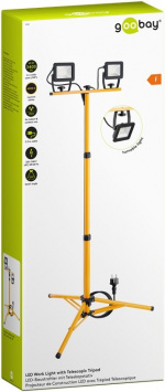 Goobay LED Work Light with Telescopic Tripod, 2x 20 W with a total of 3400 lm and neutral white light (4000 K), suitable for indoor and outdoor use (IP65) Goobay LED Work Light with Telescopic Tripod, 2x 20 W with a total of 3400 lm and neutral white light (4000 K), suitable for indoor and outdoor use (IP65)