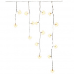 Goobay Icicle String Light with 400 LEDs with timer function and 24 V external transformer, warm white (3000 K), for indoor and outdoor use (IP44)