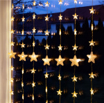 Goobay Star Curtain with 80 LEDs with remote control, timer function, 8 light modes, dimmer and 31 V external transformer, warm white (3000 K) Goobay Star Curtain with 80 LEDs with remote control, timer function, 8 light modes, dimmer and 31 V external transformer, warm white (3000 K)