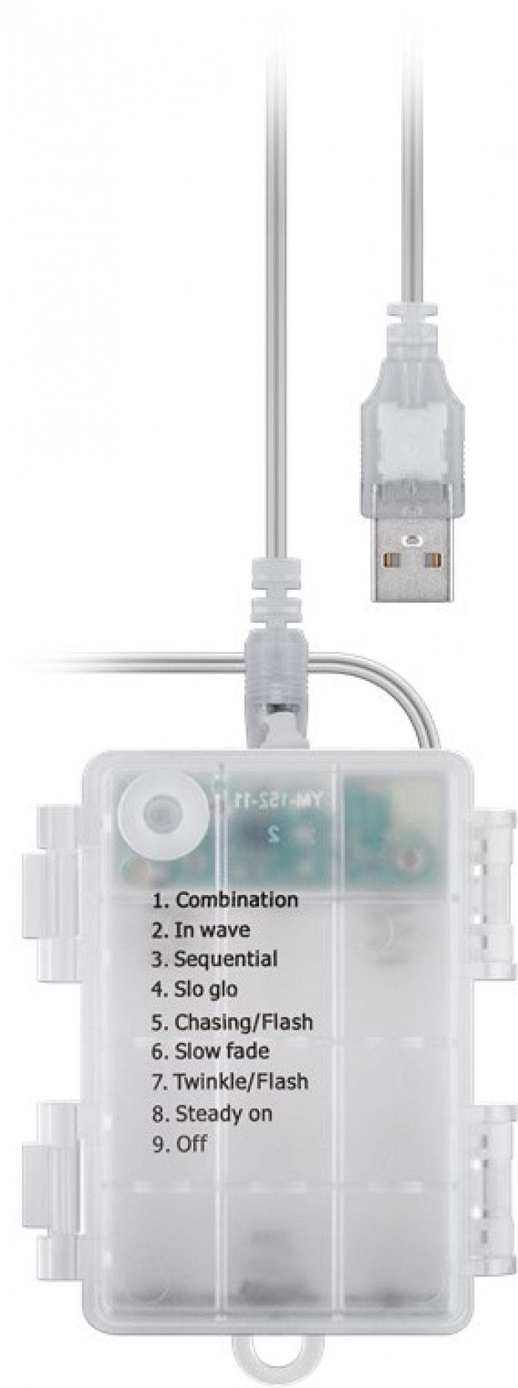 Goobay Light Curtain with 300 LEDs with remote control, timer function, 8 light modes, dimmer, USB and battery operation, warm white (3000 K)