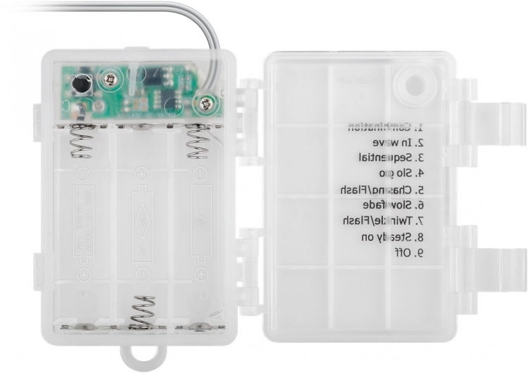 Goobay Light Curtain with 300 LEDs with remote control, timer function, 8 light modes, dimmer, USB and battery operation, warm white (3000 K)