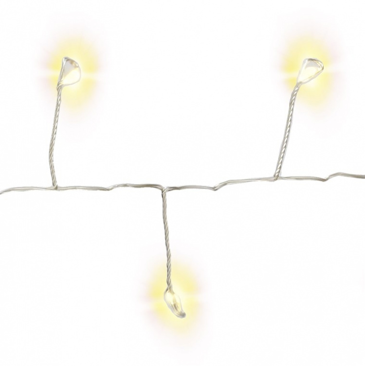 Goobay Silver Wire Cluster String Light with 50 LEDs with 2 light modes, warm white (3000 K), battery-operated, for indoor and outdoor use (IP44) Goobay Silver Wire Cluster String Light with 50 LEDs with 2 light modes, warm white (3000 K), battery-operated, for indoor and outdoor use (IP44)