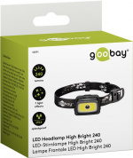 Goobay LED Headlamp High Bright 240 with 240 lm and cool white light (6500 K), ideal for leisure, sports, camping, fishing, hunting and roadside assistance