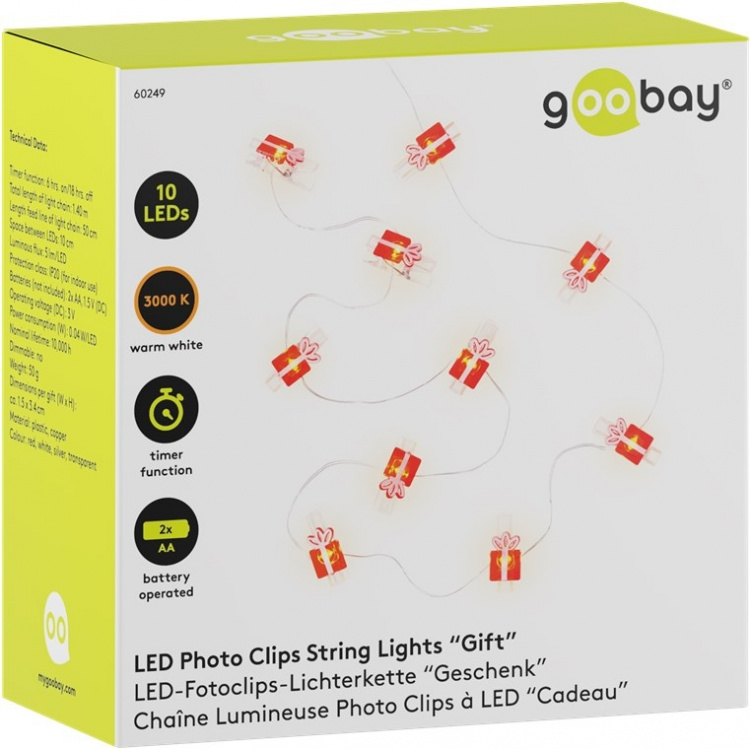 Goobay 10 LED Photo Clip Fairy Lights 