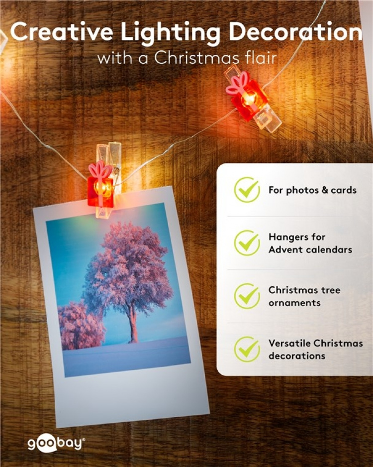 Goobay 10 LED Photo Clip Fairy Lights 