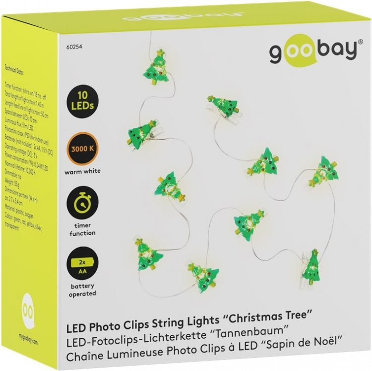 Goobay 10 LED Photo Clip Fairy Lights  Goobay 10 LED Photo Clip Fairy Lights
