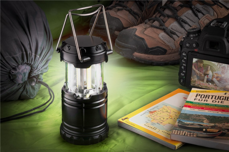 Goobay LED Camping Lamp High Bright 250 retractable, compact design, very bright, cold white (6800 K)