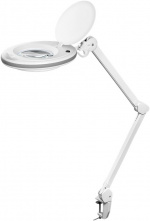 Goobay LED Magnifying Lamp with Clamp, 8 W, white 650 lm, 127 mm crystal glass lens, 1.75x magnification, 3 dioptres