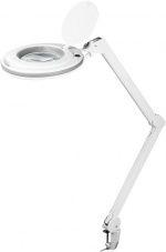 Goobay LED Magnifying Lamp with Clamp, 9 W, white 80-730 lm, dimmable, 127 mm crystal glass lens, 1.75x magnification, 3 dioptres