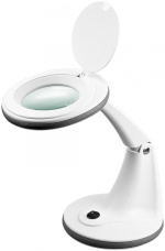 Goobay LED Magnifying Lamp with Base, 6 W, white 450 lm, 100 mm glass lens, 1.75x magnification, 3 dioptres
