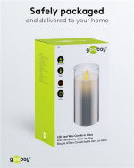 Goobay LED Real Wax Candle in Glass, 7.5 x 15 cm beautiful and safe lighting solution for many areas including homes and loggias, offices or schools Goobay LED Real Wax Candle in Glass, 7.5 x 15 cm beautiful and safe lighting solution for many areas including homes and loggias, offices or schools