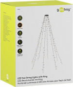 Goobay 200 LED Tree String Lights with Ring with timer and memory function, 8 light modes, 24 V external transformer, warm white (3000 K), for indoor and outdoor use (IP44) Goobay 200 LED Tree String Lights with Ring with timer and memory function, 8 light modes, 24 V external transformer, warm white (3000 K), for indoor and outdoor use (IP44)