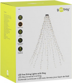 Goobay 400 LED Tree String Lights with Ring with timer and memory function, 8 light modes, 24 V external transformer, warm white (3000 K), for indoor and outdoor use (IP44)