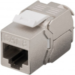 Goobay Keystone Module RJ45 CAT 8.1, STP, GHMT-certified 15.8 mm wide, crocodile type, for IDC connection (toolless)