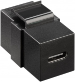Goobay Keystone Module USB-C™ Connector, USB 3.2 Gen 2 (10 Gbit/s), black USB-C™-socket > USB-C™-socket Goobay Keystone Module USB-C™ Connector, USB 3.2 Gen 2 (10 Gbit/s), black USB-C™-socket > USB-C™-socket