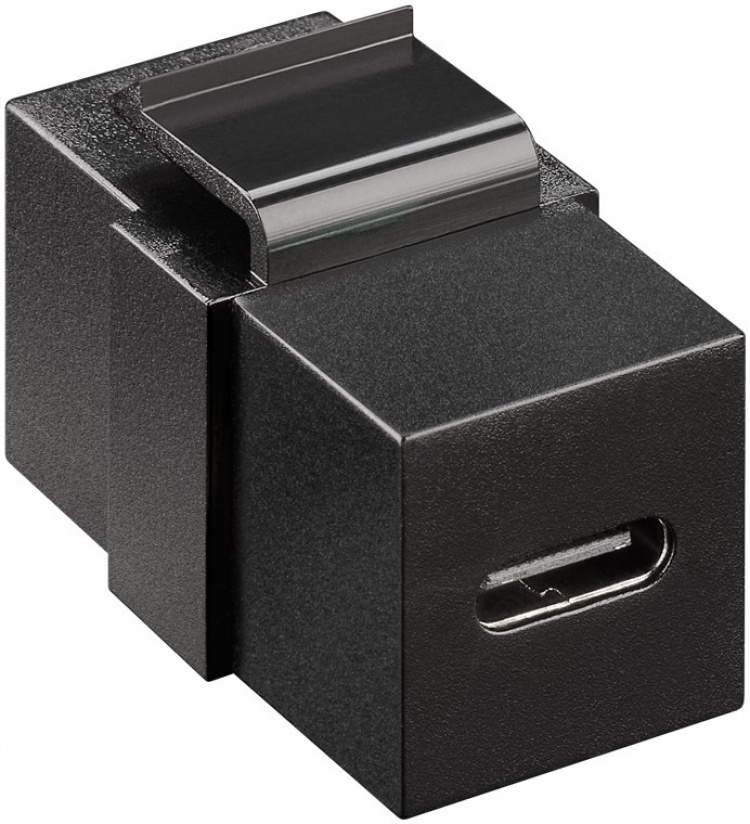 Goobay Keystone Module USB-C™ Connector, USB 3.2 Gen 2 (10 Gbit/s), black USB-C™-socket > USB-C™-socket Goobay Keystone Module USB-C™ Connector, USB 3.2 Gen 2 (10 Gbit/s), black USB-C™-socket > USB-C™-socket