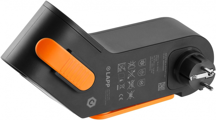 LAPP MOBILITY Mobility Dock EV Charger (5555925000) up to 2.3 kW, 10 A, 1 phase, for mobile charging of hybrid and electric cars with Type 2 connection