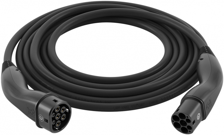LAPP MOBILITY Type 2 Charging Cable, up to 11 kW, 5 m, black (5555934001) 20 A, 3 phases, for charging hybrid and electric cars with Type 2 connection
