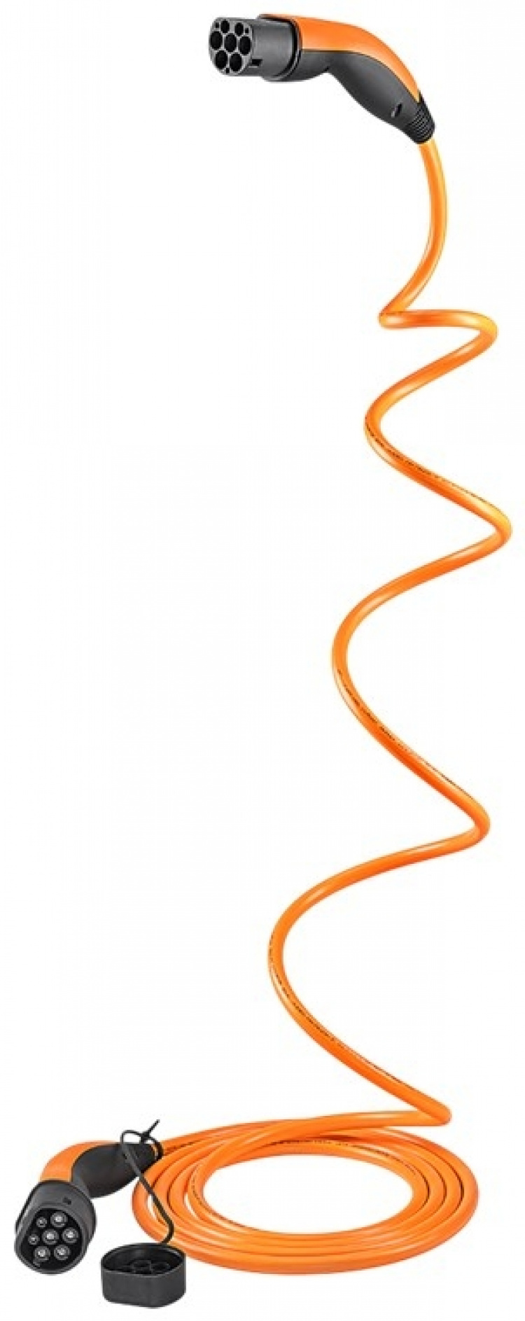 LAPP MOBILITY Type 2 HELIX Convenience Charging Cable, up to 22 kW, 5 m, orange (5555935015) 32 A, 3 phases, for charging hybrid and electric cars with Type 2 connection