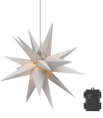 Goobay LED Christmas Star 3D, Ø 56 cm, battery-operated with timer and 18 points, warm white (3000 K), made of weatherproof plastic (IP44), 2 m cable Goobay LED Christmas Star 3D, Ø 56 cm, battery-operated with timer and 18 points, warm white (3000 K), made of weatherproof plastic (IP44), 2 m cable
