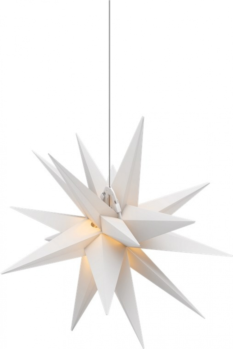 Goobay LED Christmas Star 3D, Ø 56 cm, battery-operated with timer and 18 points, warm white (3000 K), made of weatherproof plastic (IP44), 2 m cable Goobay LED Christmas Star 3D, Ø 56 cm, battery-operated with timer and 18 points, warm white (3000 K), made of weatherproof plastic (IP44), 2 m cable