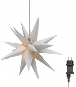 Goobay LED Christmas Star 3D, Ø 56 cm, 4.5 V outdoor transformer with timer and 18 points, warm white (3000 K), made of weatherproof plastic (IP44), 9.5 m cable Goobay LED Christmas Star 3D, Ø 56 cm, 4.5 V outdoor transformer with timer and 18 points, warm white (3000 K), made of weatherproof plastic (IP44), 9.5 m cable