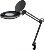 Goobay LED Magnifying Lamp with Clamp, 8 W, black 650 lm, 127 mm glass lens, 1.75x magnification, 3 dioptres
