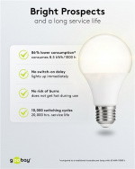 Goobay LED Bulb, 8.5 W base E27, warm white, not dimmable Goobay LED Bulb, 8.5 W base E27, warm white, not dimmable