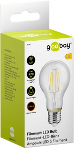 Goobay Filament LED Bulb, 4 W base E27, warm white, not dimmable Goobay Filament LED Bulb, 4 W base E27, warm white, not dimmable