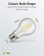 Goobay Filament LED Bulb, 4 W base E27, warm white, not dimmable Goobay Filament LED Bulb, 4 W base E27, warm white, not dimmable