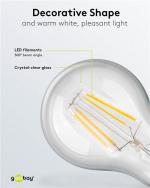 Goobay Filament LED Bulb, 4 W base E27, warm white, not dimmable Goobay Filament LED Bulb, 4 W base E27, warm white, not dimmable