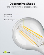 Goobay Filament LED Bulb, 7 W base E27, warm white, not dimmable Goobay Filament LED Bulb, 7 W base E27, warm white, not dimmable