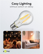 Goobay Filament LED Bulb, 11 W base E27, warm white, not dimmable