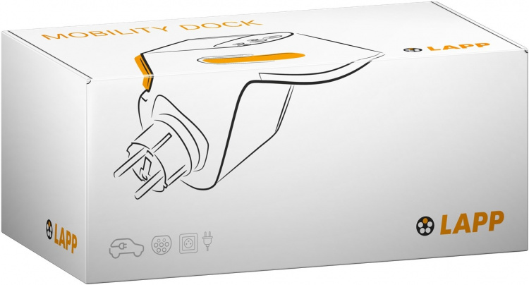 LAPP MOBILITY Mobility Dock EV Charger, Type Denmark (5555925006) up to 1.4 kW, 6 A, 1 phase, for mobile charging of hybrid and electric cars with Type 2 connection