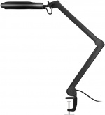 Goobay LED Magnifying Lamp with Clamp, 8 W, black 650 lm, 127 mm crystal glass lens, 1.75x magnification, 3 dioptres