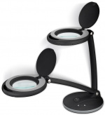 Goobay LED Magnifying Lamp with Base, 6 W, black 80-450 lm, dimmable, 100 mm glass lens, 1.75x magnification, 3 dioptres Goobay LED Magnifying Lamp with Base, 6 W, black 80-450 lm, dimmable, 100 mm glass lens, 1.75x magnification, 3 dioptres