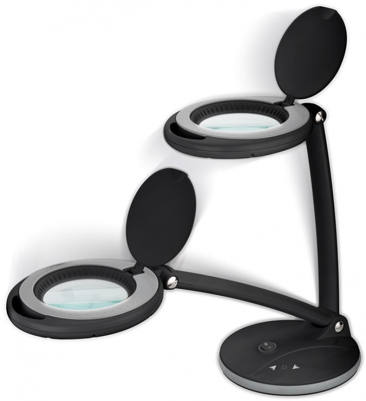 Goobay LED Magnifying Lamp with Base, 6 W, black 80-450 lm, dimmable, 100 mm glass lens, 1.75x magnification, 3 dioptres Goobay LED Magnifying Lamp with Base, 6 W, black 80-450 lm, dimmable, 100 mm glass lens, 1.75x magnification, 3 dioptres