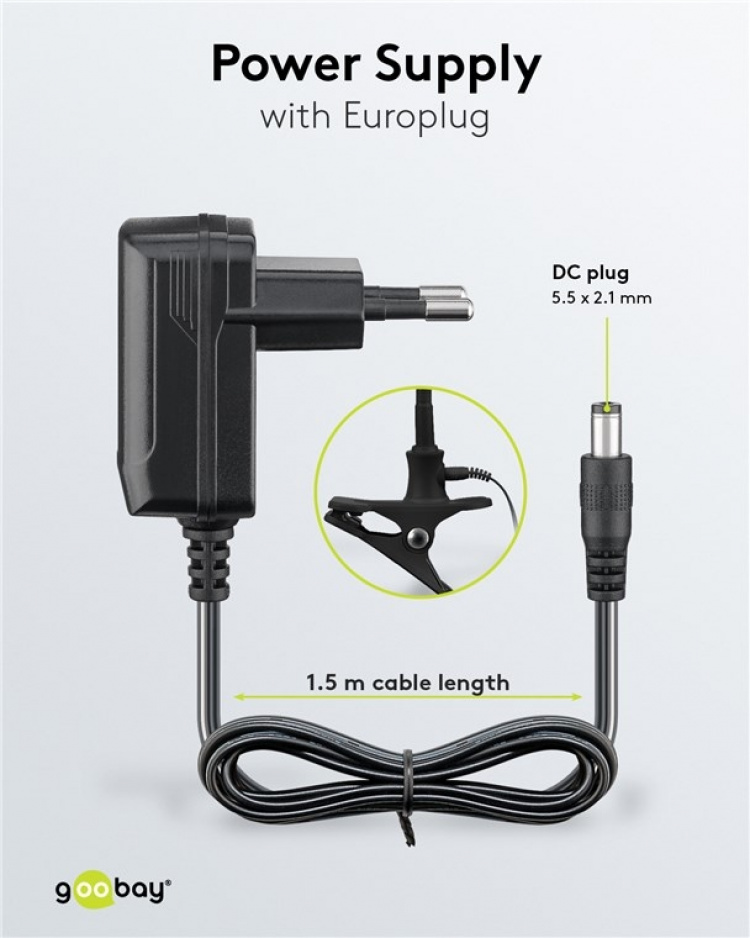 Goobay LED Magnifying Lamp with Clamp, 6 W, black 480 lm, 100 mm glass lens, 1.75x magnification, 3 dioptres